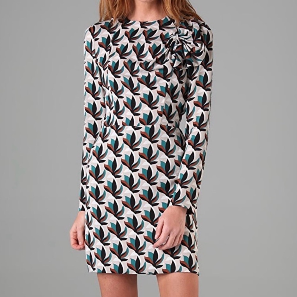 Diane Von Furstenberg Anneli Print Dress Silk US Size 8